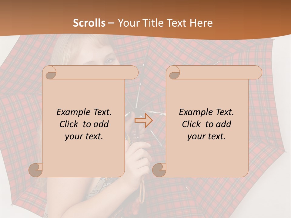 Female Sunshade Youth PowerPoint Template