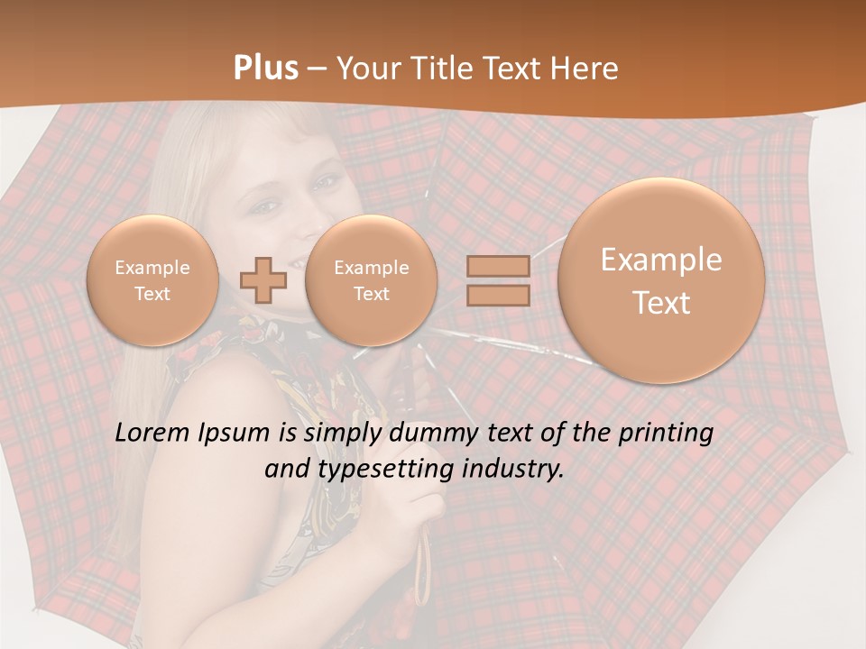 Female Sunshade Youth PowerPoint Template