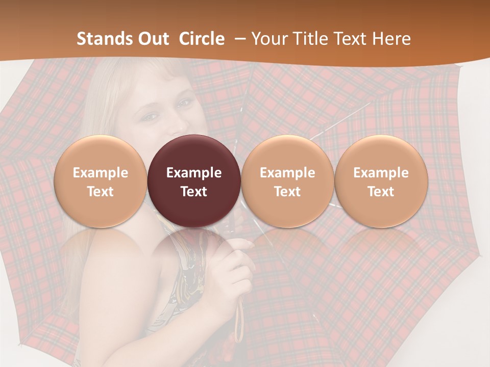 Female Sunshade Youth PowerPoint Template