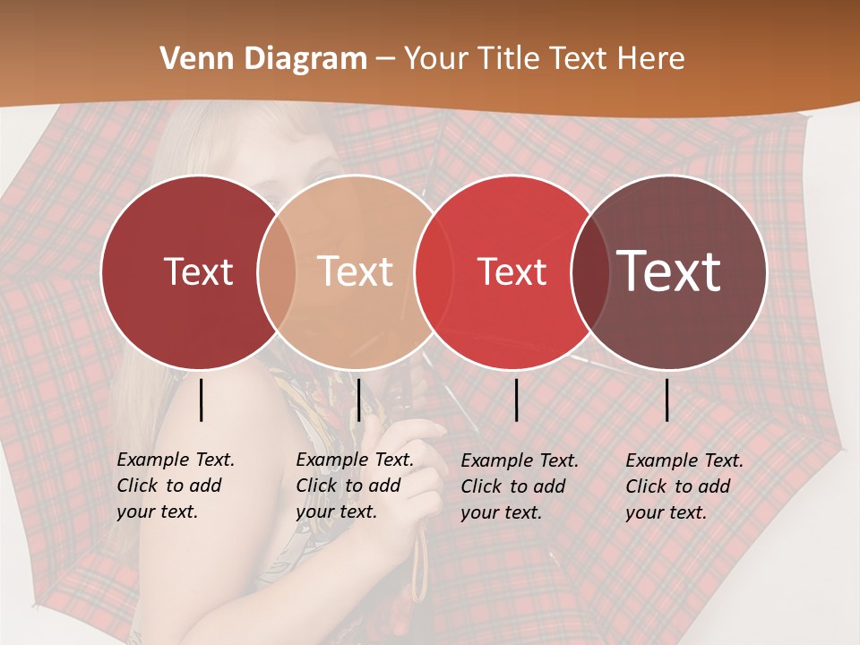 Female Sunshade Youth PowerPoint Template