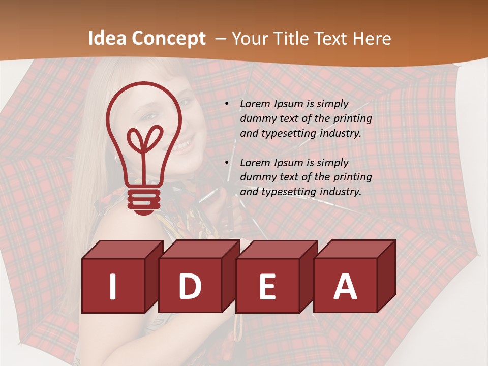 Female Sunshade Youth PowerPoint Template