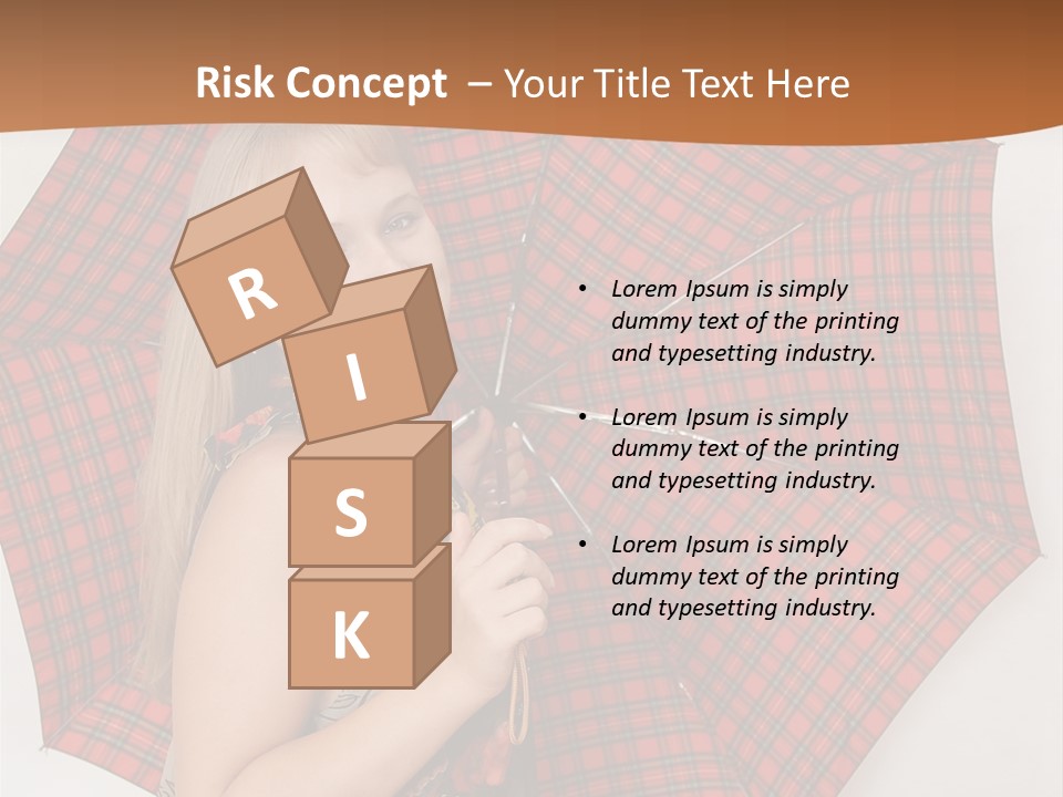 Female Sunshade Youth PowerPoint Template