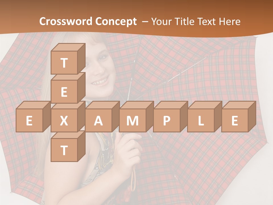 Female Sunshade Youth PowerPoint Template