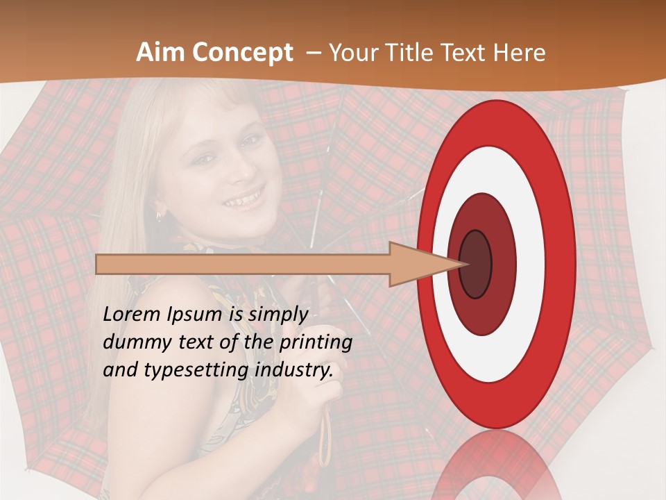 Female Sunshade Youth PowerPoint Template