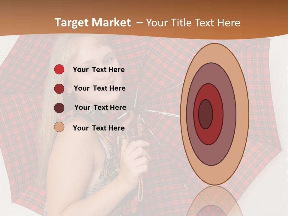 Female Sunshade Youth PowerPoint Template