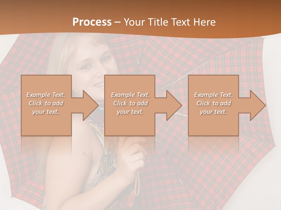 Female Sunshade Youth PowerPoint Template