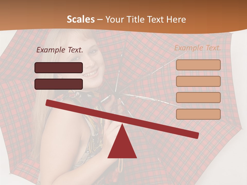 Female Sunshade Youth PowerPoint Template