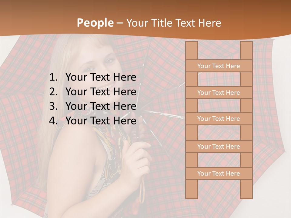 Female Sunshade Youth PowerPoint Template