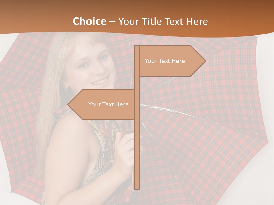 Female Sunshade Youth PowerPoint Template