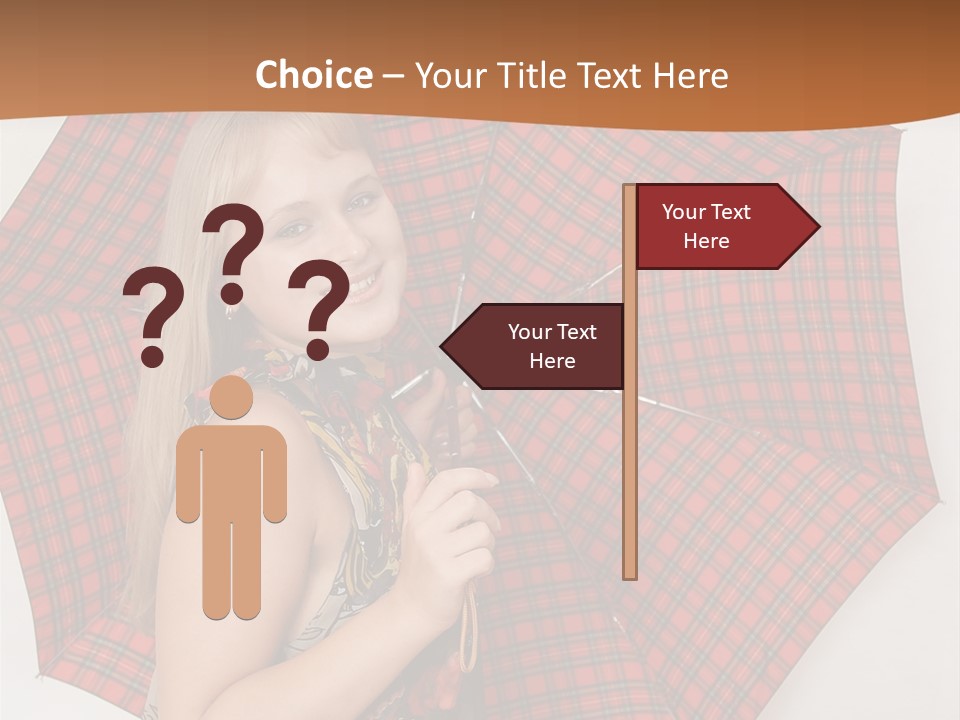 Female Sunshade Youth PowerPoint Template