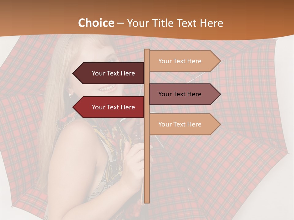 Female Sunshade Youth PowerPoint Template