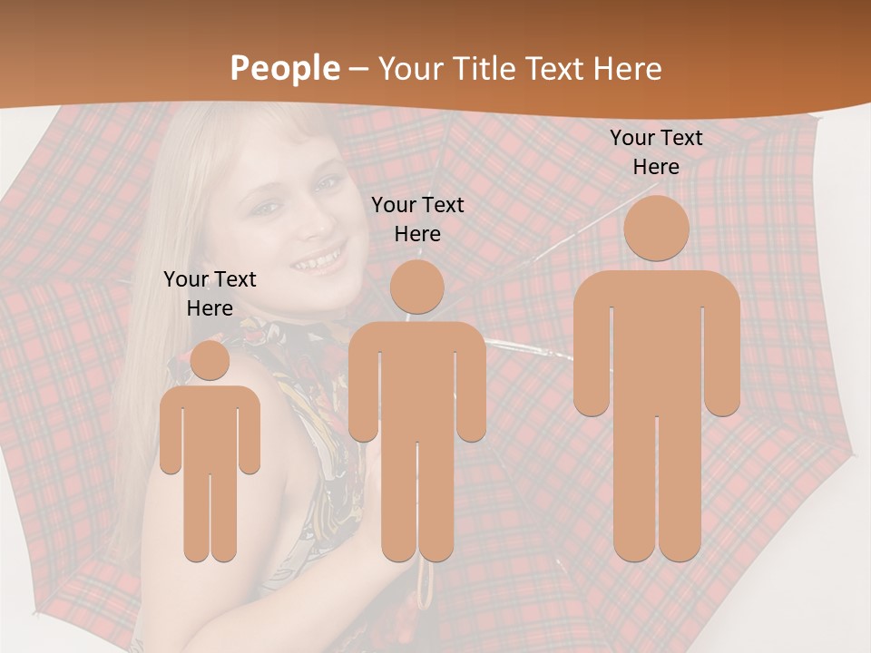 Female Sunshade Youth PowerPoint Template