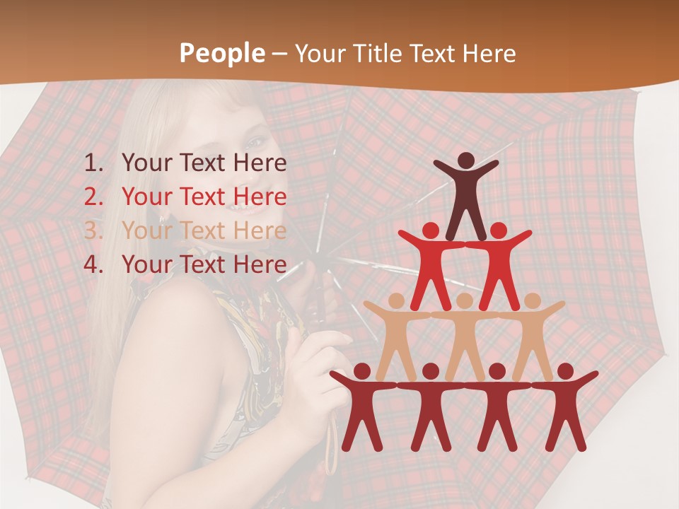 Female Sunshade Youth PowerPoint Template