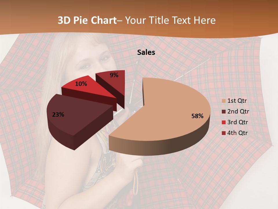 Female Sunshade Youth PowerPoint Template