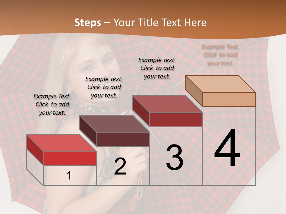 Female Sunshade Youth PowerPoint Template