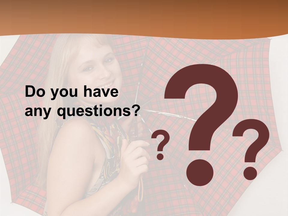 Female Sunshade Youth PowerPoint Template