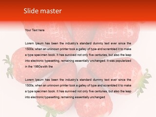 Frond Ripe Strawberry PowerPoint Template