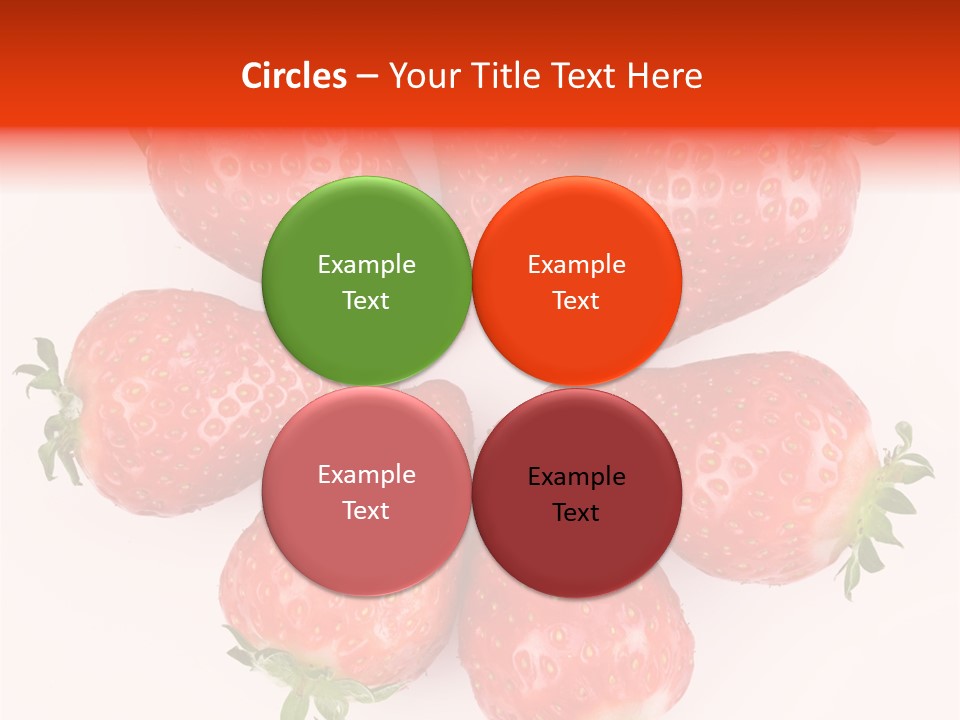 Frond Ripe Strawberry PowerPoint Template