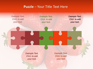 Frond Ripe Strawberry PowerPoint Template