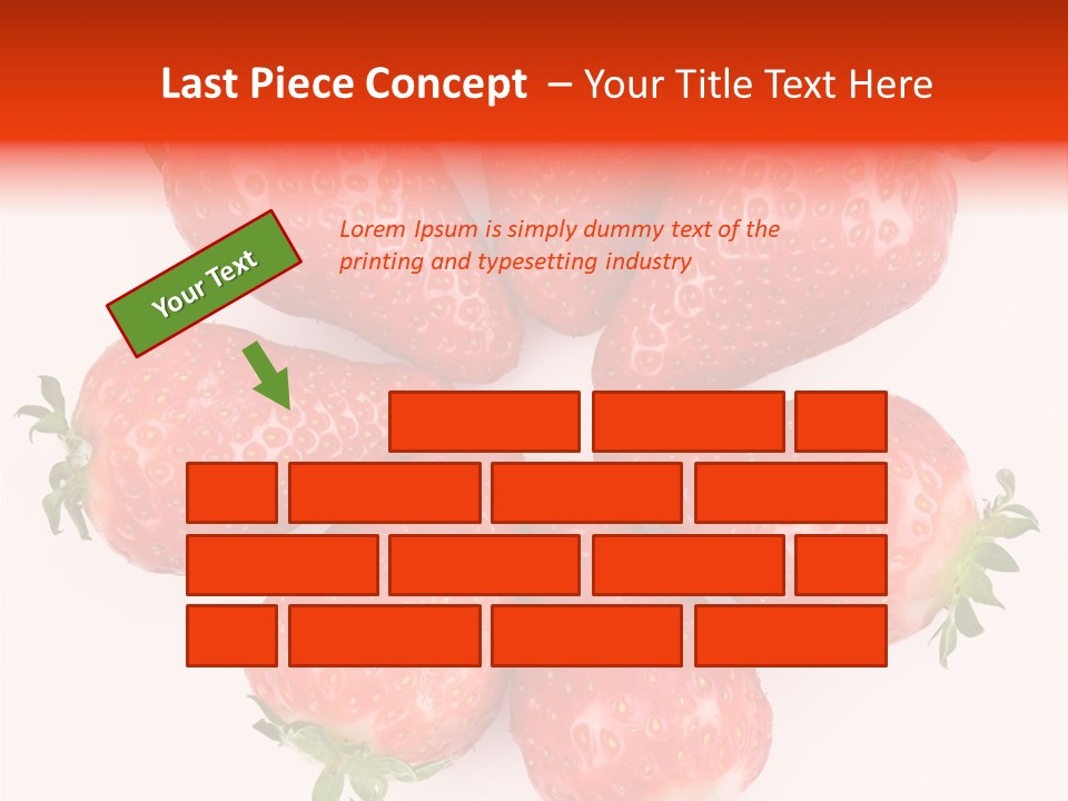 Frond Ripe Strawberry PowerPoint Template