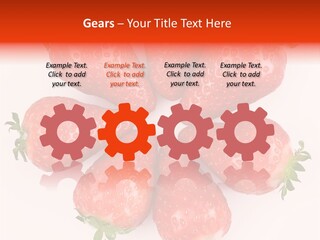 Frond Ripe Strawberry PowerPoint Template