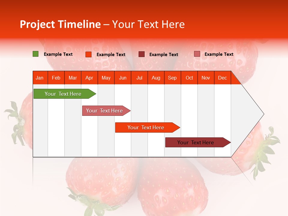 Frond Ripe Strawberry PowerPoint Template