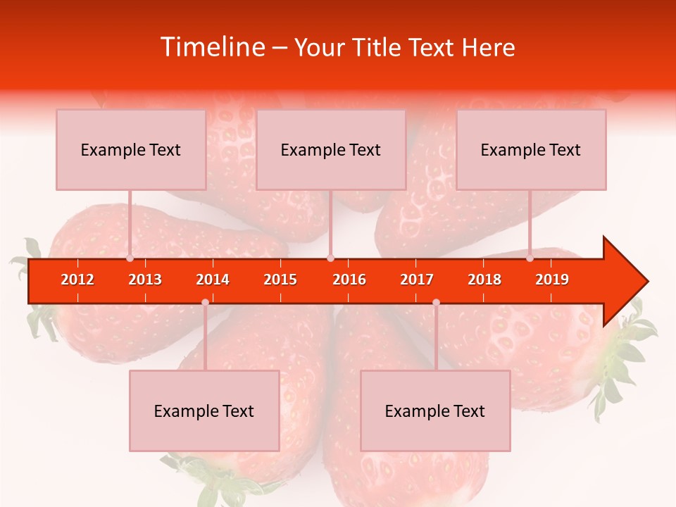 Frond Ripe Strawberry PowerPoint Template