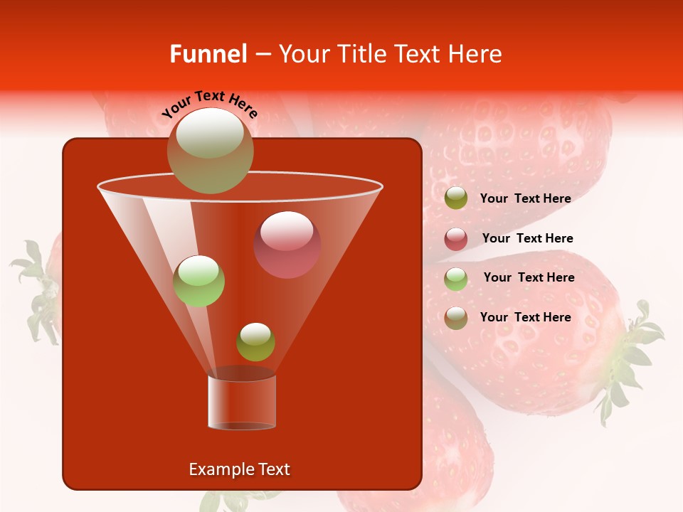 Frond Ripe Strawberry PowerPoint Template