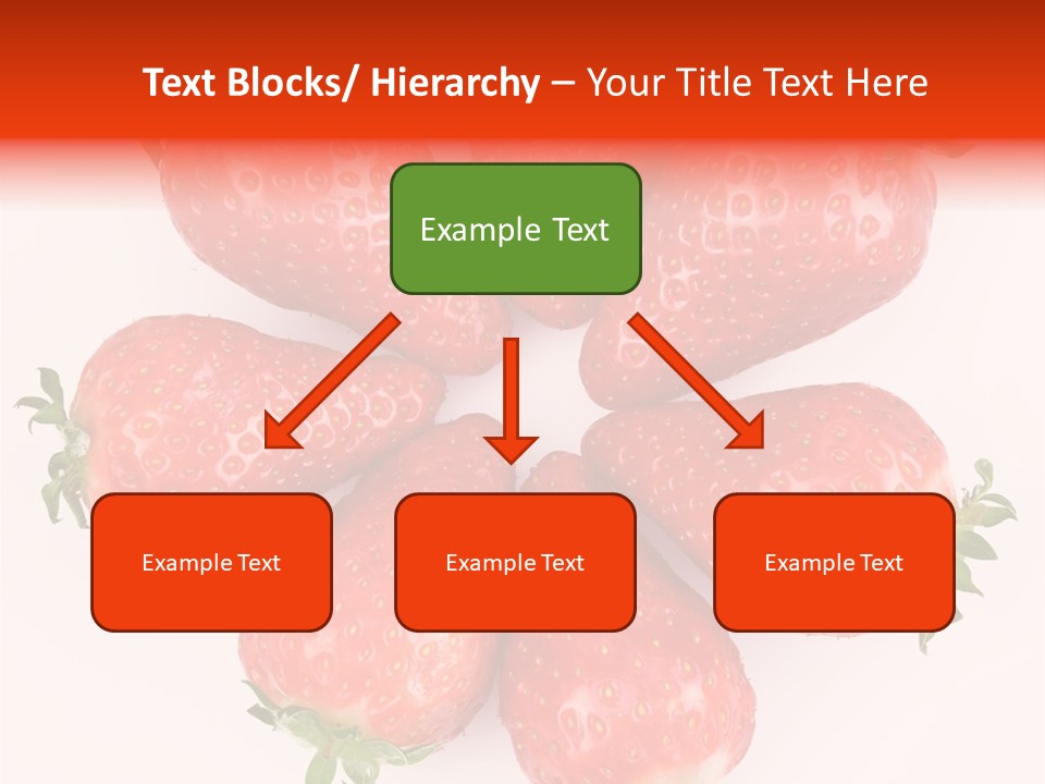 Frond Ripe Strawberry PowerPoint Template