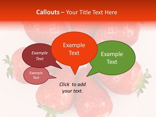 Frond Ripe Strawberry PowerPoint Template