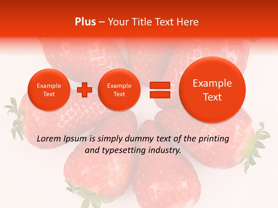 Frond Ripe Strawberry PowerPoint Template