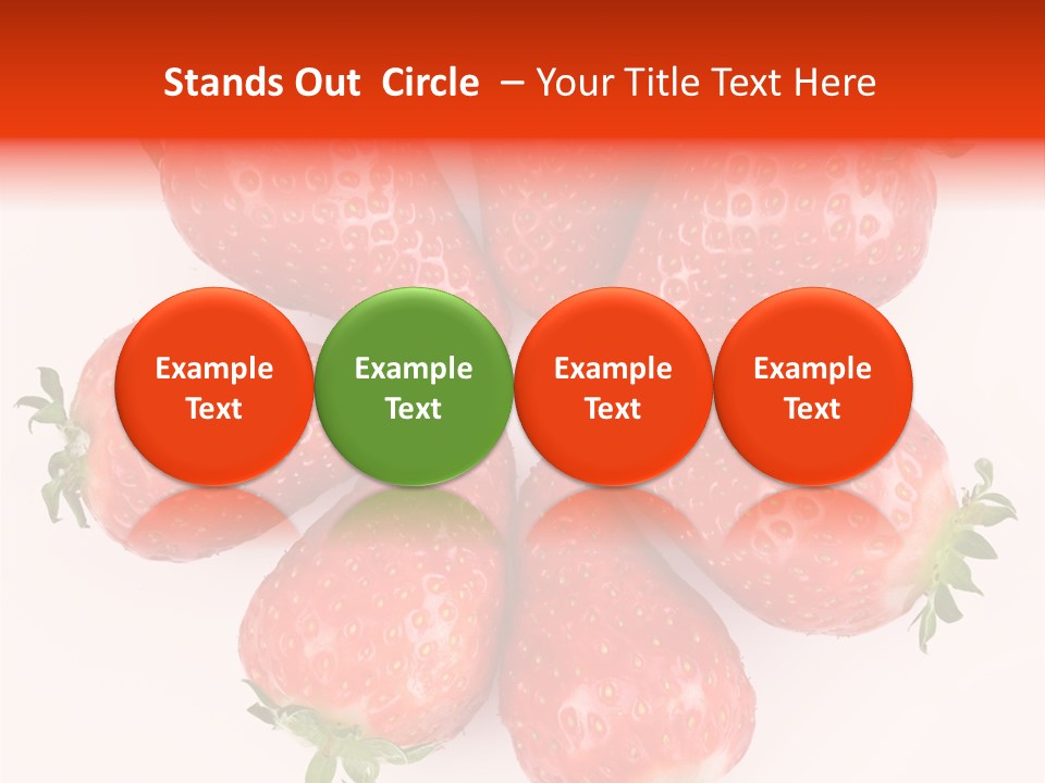 Frond Ripe Strawberry PowerPoint Template