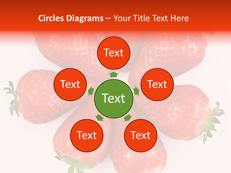 Frond Ripe Strawberry PowerPoint Template
