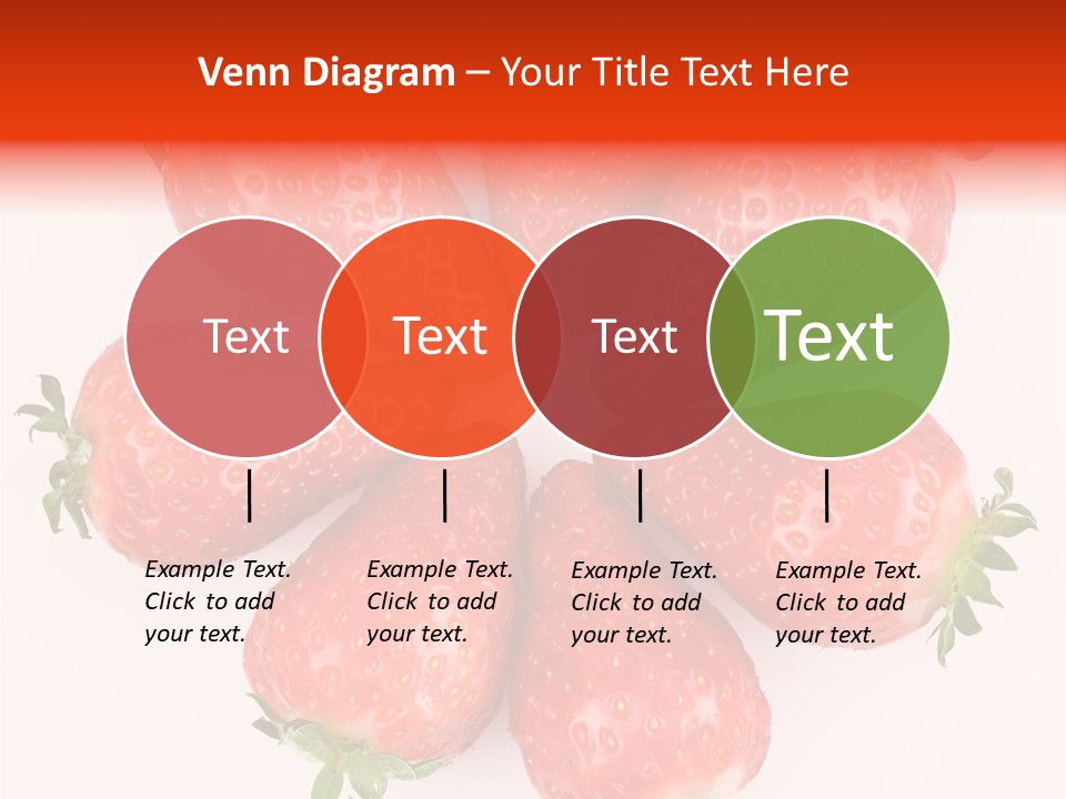 Frond Ripe Strawberry PowerPoint Template