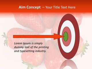 Frond Ripe Strawberry PowerPoint Template