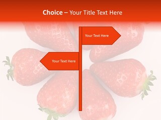 Frond Ripe Strawberry PowerPoint Template