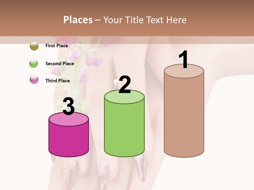 White Clean Flower PowerPoint Template