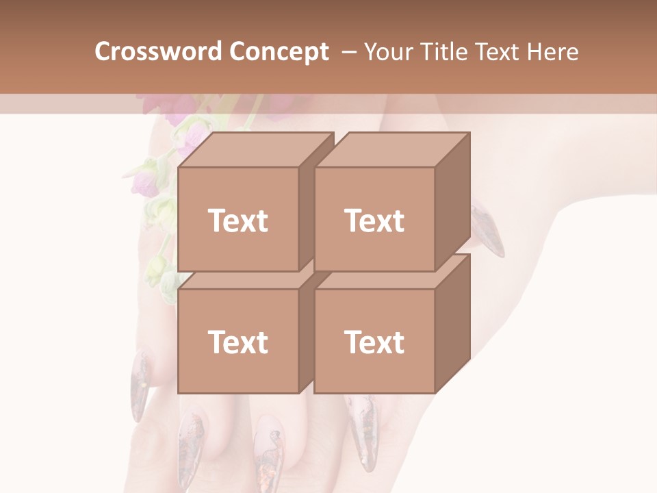 White Clean Flower PowerPoint Template