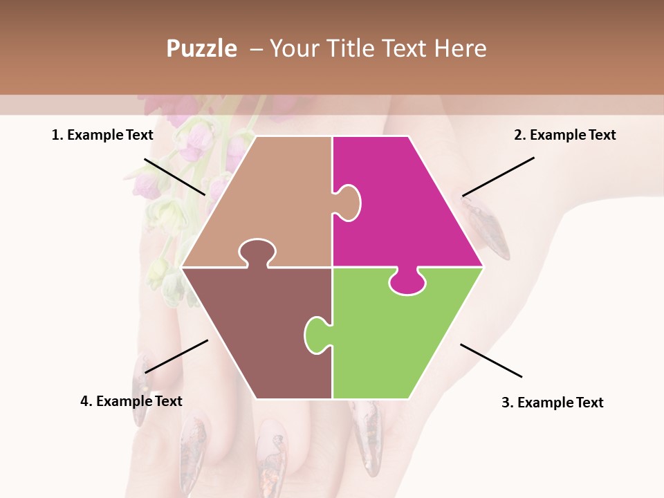 White Clean Flower PowerPoint Template