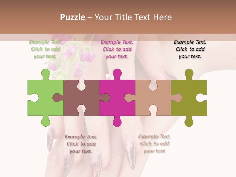 White Clean Flower PowerPoint Template