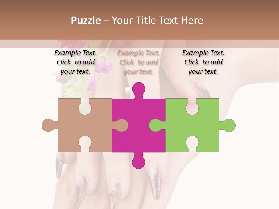 White Clean Flower PowerPoint Template