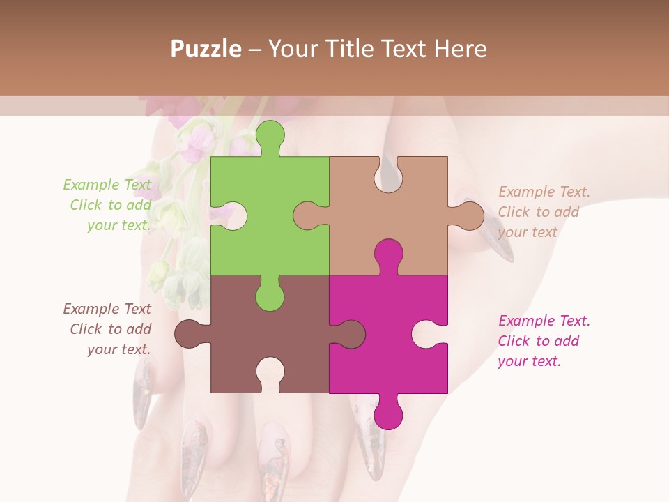 White Clean Flower PowerPoint Template