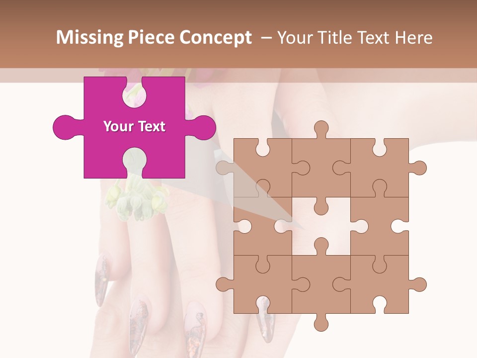 White Clean Flower PowerPoint Template