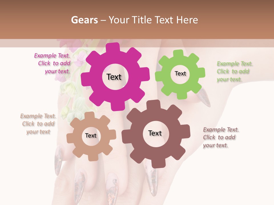 White Clean Flower PowerPoint Template