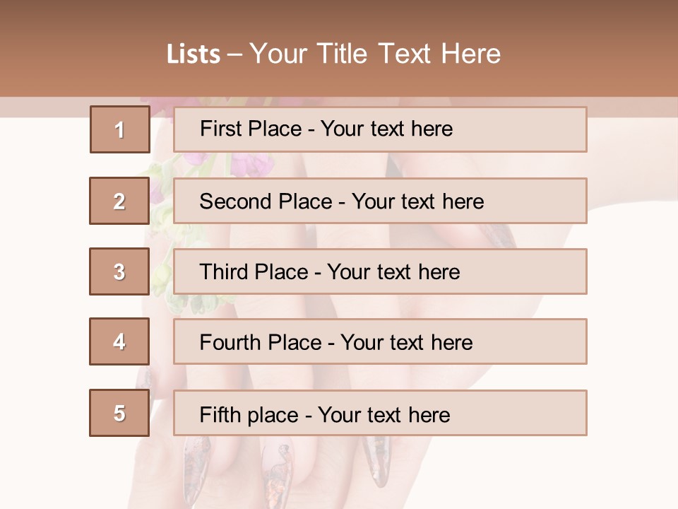 White Clean Flower PowerPoint Template