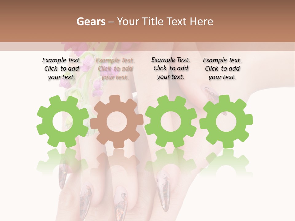 White Clean Flower PowerPoint Template