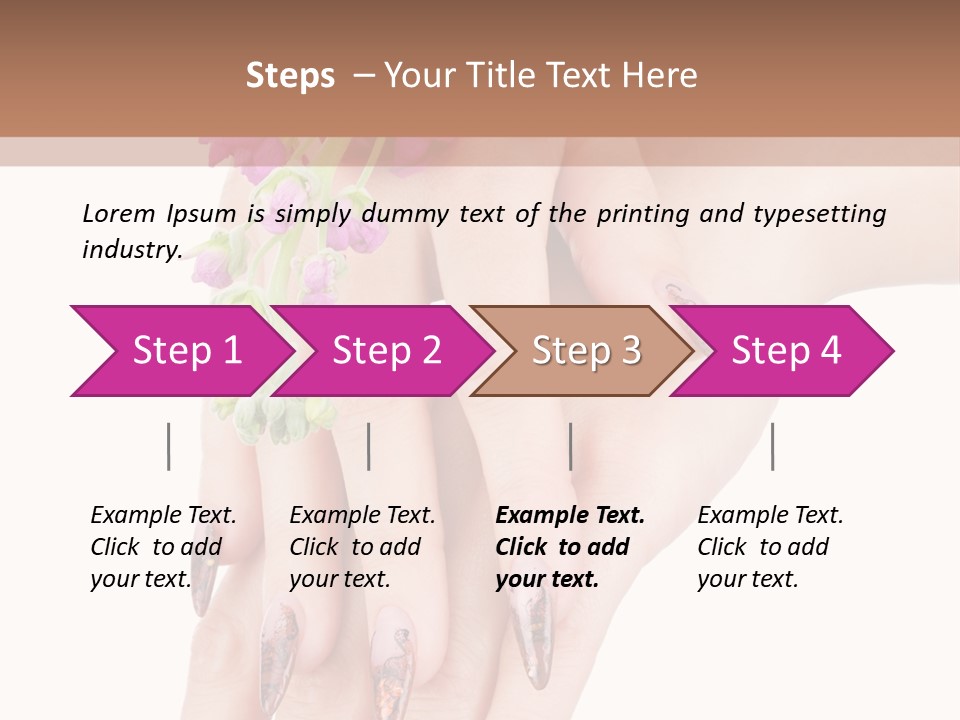 White Clean Flower PowerPoint Template
