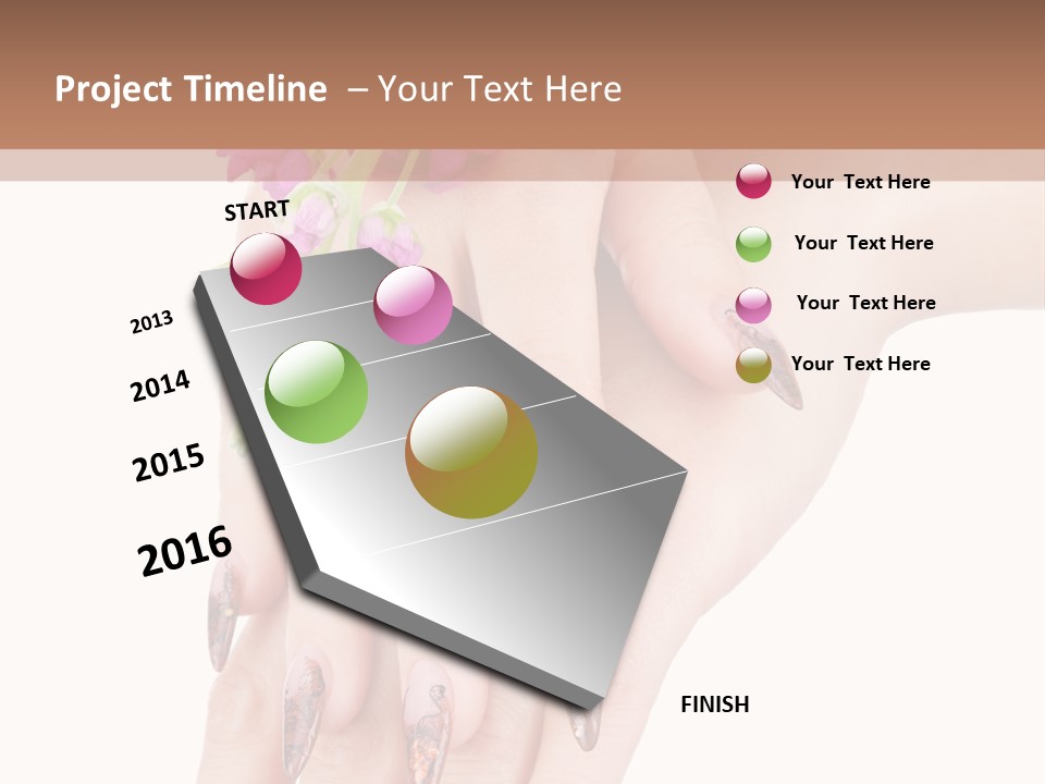 White Clean Flower PowerPoint Template