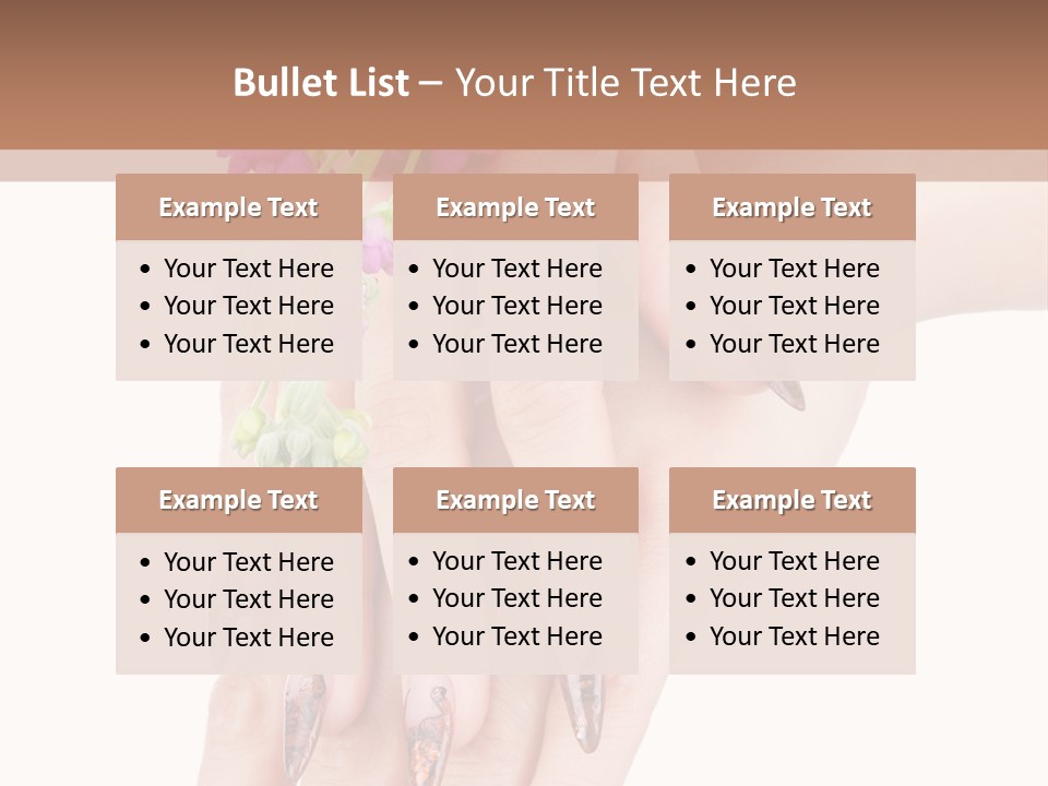 White Clean Flower PowerPoint Template