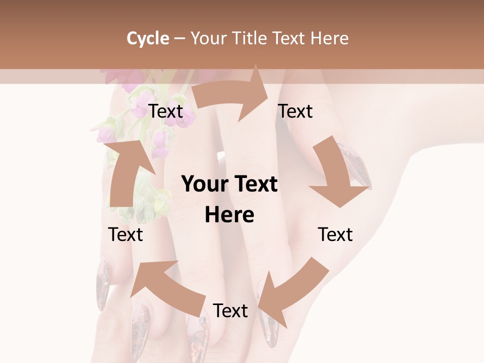 White Clean Flower PowerPoint Template